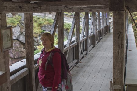 Covered bridge Flume Gorge