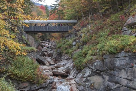 Een overdekte brug in de Flume gorge