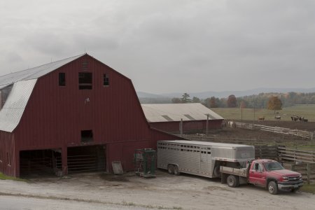 A Red Barn onderweg in de White Mountians