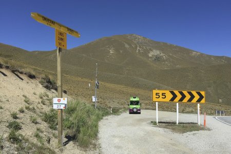 Lindis summit, wederom een mooie bergpas