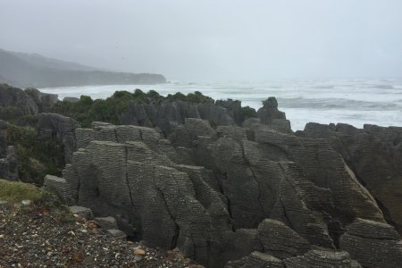 De pancake rocks van Punakaiki