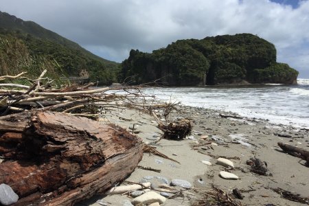 De mooie kust nabij Punakaiki