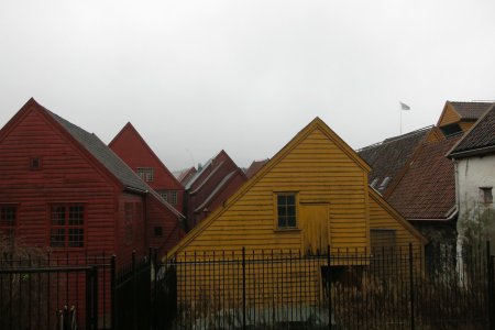De houten huisjes van Bryggen