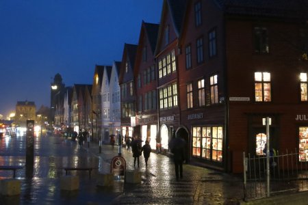 De typische gebouwen van Bryggen