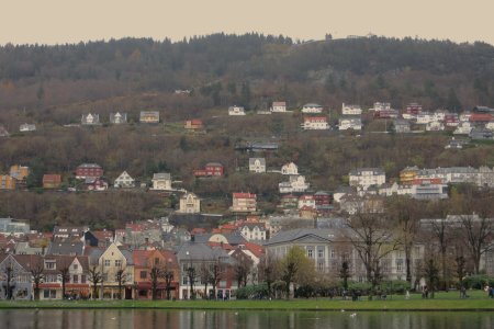 Uitzicht op de huizen van Berg Floyen