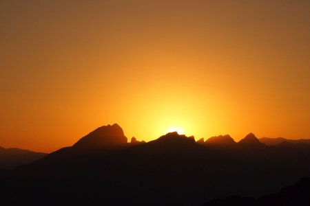 Zonsondergang Jabal Shams Mountains