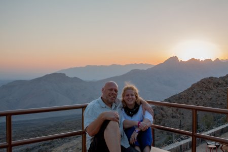 Zonsondergang Jabal Shams Mountains