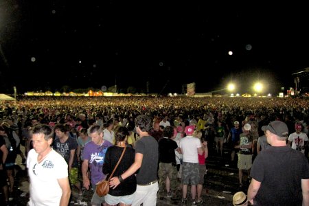 Einde festival, iedereen tegelijk naar huis