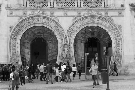 De ingang van het treinstation van Lissabon