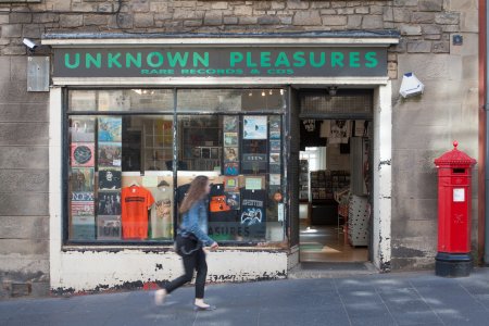 Platen winkel op de Royal Mile