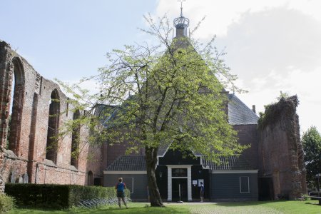 De ruïne kerk van Bergen