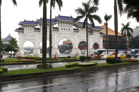 De toegang tot het Chiang Kai Shek memorial