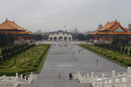 Het plein voor de Chiang Kai Shek memorial hall