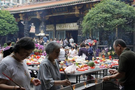 Offertjes in de Longshan tempel