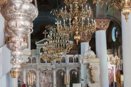 Het interieur van de kerk in Kos