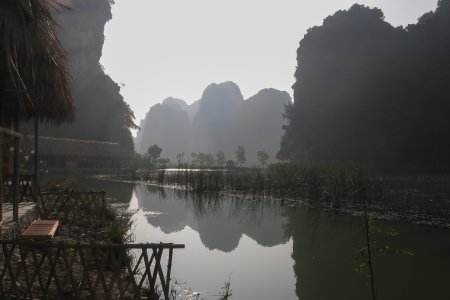 Uitzicht vanuit ons hutje op Nguyen Shack