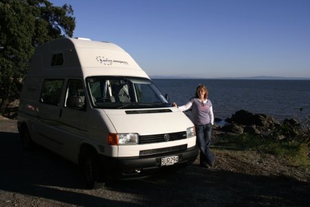 Syl bij onze VW camper