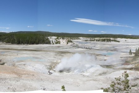 Amerika, de geisers van Yellowstone National Park