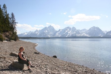 Syl met de Grand Tetons